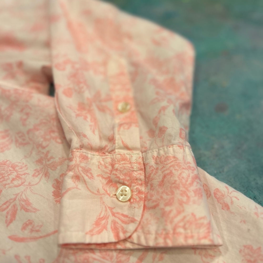Pink Toile Print Button Down - Picture 3 of 10